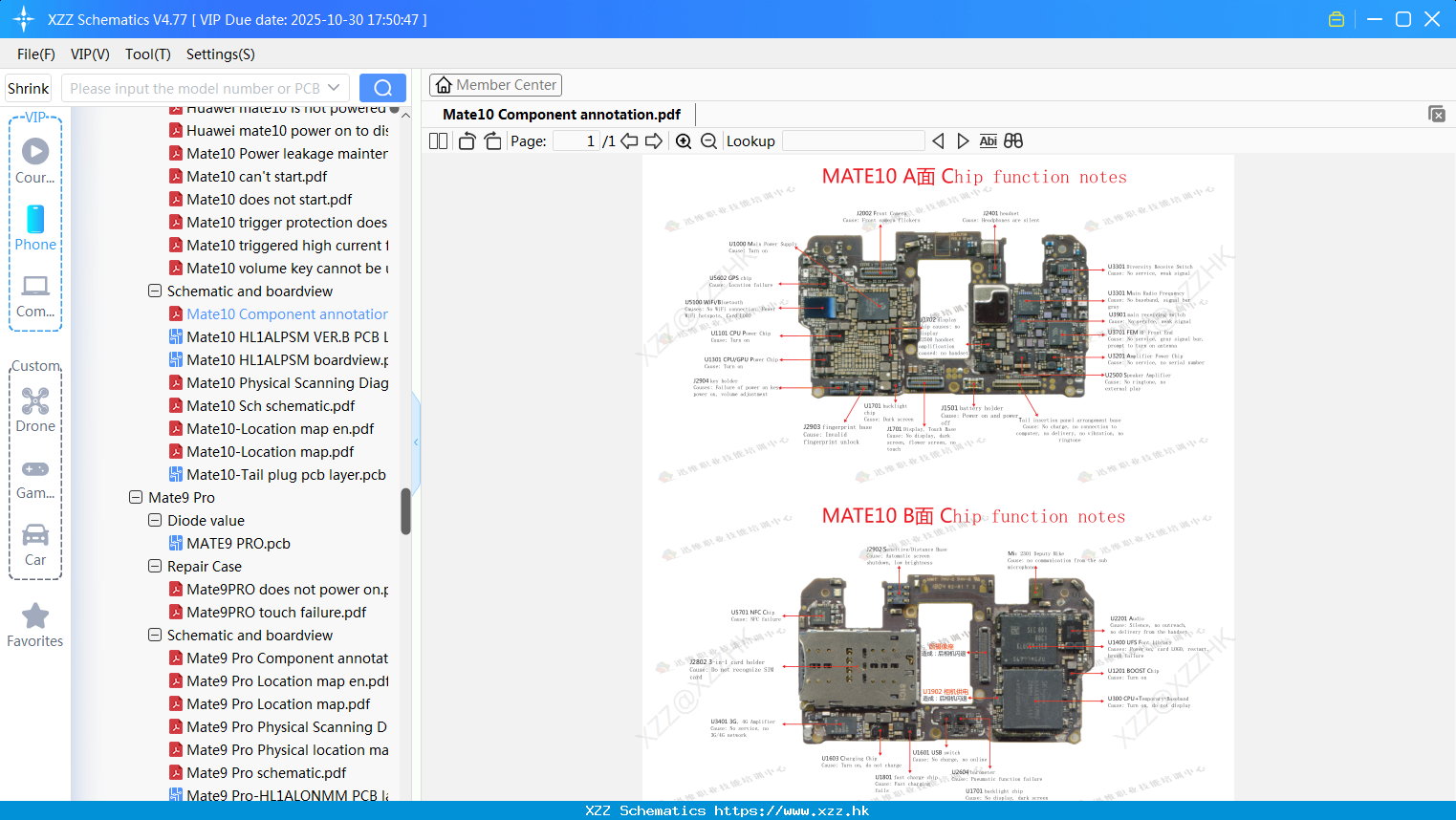 Huawei Mate10 Component Annotation